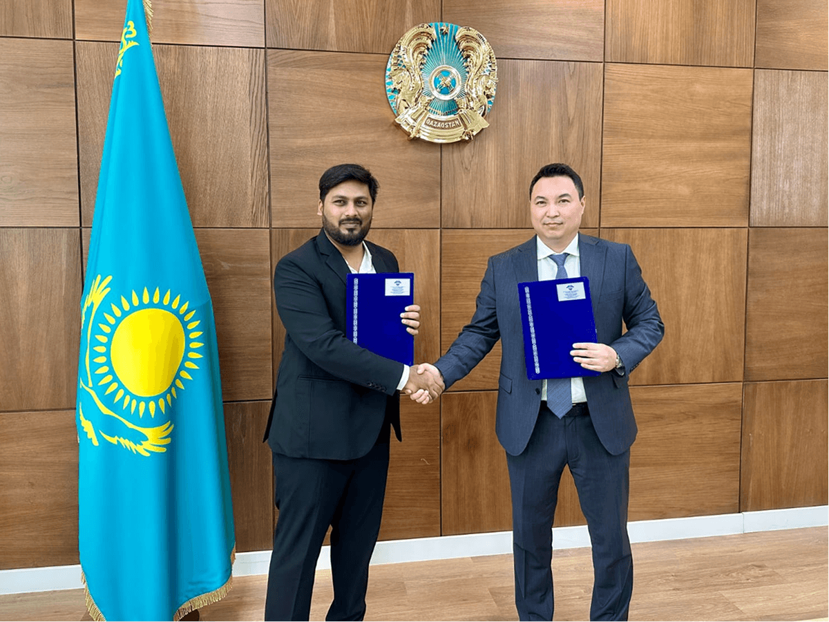 MoU signing in Astana, Kazakhstan with Embassy of India